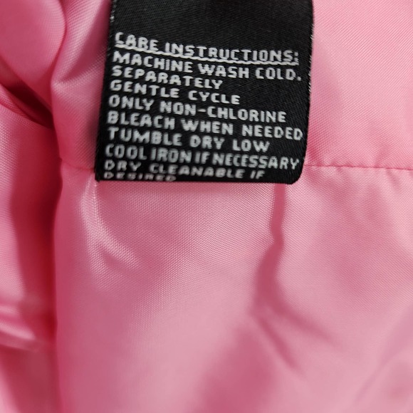 Jones New York Quilted Jacket SP Diamond Barbiecore Lightweight Button Pink Gold - Picture 12 of 12